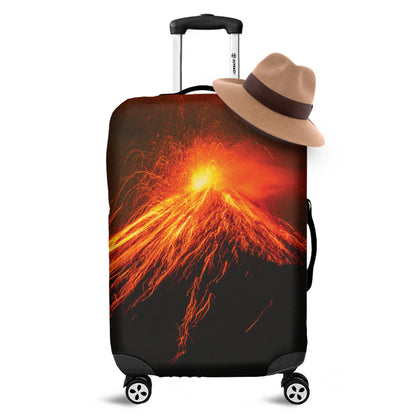 Fire Volcano Print Luggage Cover