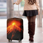 Fire Volcano Print Luggage Cover