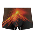 Fire Volcano Print Men's Boxer Briefs