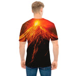 Fire Volcano Print Men's T-Shirt