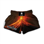 Fire Volcano Print Muay Thai Boxing Shorts