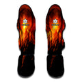 Fire Volcano Print Muay Thai Shin Guards