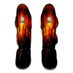 Fire Volcano Print Muay Thai Shin Guard