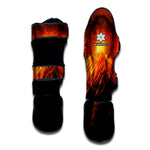 Fire Volcano Print Muay Thai Shin Guard