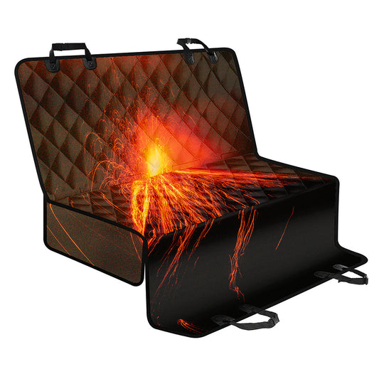 Fire Volcano Print Pet Car Back Seat Cover