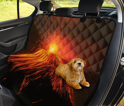 Fire Volcano Print Pet Car Back Seat Cover