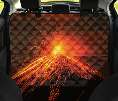 Fire Volcano Print Pet Car Back Seat Cover