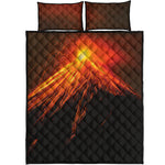 Fire Volcano Print Quilt Bed Set