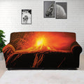 Fire Volcano Print Sofa Cover