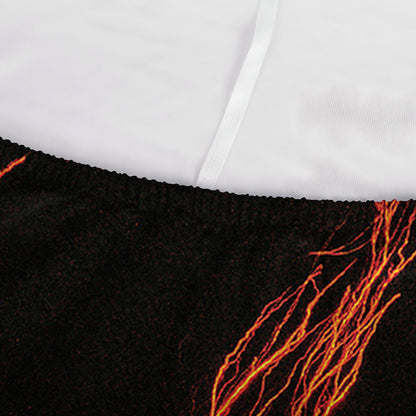 Fire Volcano Print Sofa Cover