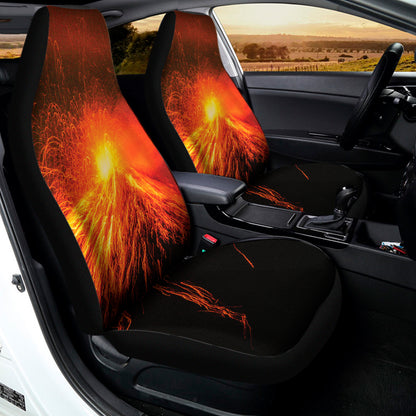 Fire Volcano Print Universal Fit Car Seat Covers
