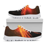 Fire Volcano Print White Sneakers