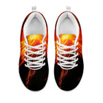 Fire Volcano Print White Sneakers