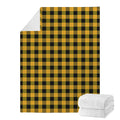 Fire Yellow Buffalo Check Pattern Print Blanket