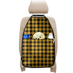 Fire Yellow Buffalo Check Pattern Print Car Seat Organizers