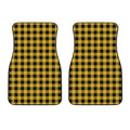 Fire Yellow Buffalo Check Pattern Print Front Car Floor Mats