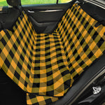 Fire Yellow Buffalo Check Pattern Print Pet Car Back Seat Cover