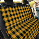 Fire Yellow Buffalo Check Pattern Print Pet Car Back Seat Cover