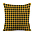 Fire Yellow Buffalo Check Pattern Print Pillow Cover