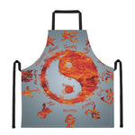 Fire Yin Yang Chinese Zodiac Print Apron