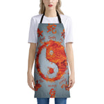 Fire Yin Yang Chinese Zodiac Print Apron