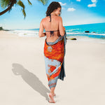 Fire Yin Yang Chinese Zodiac Print Beach Sarong Wrap