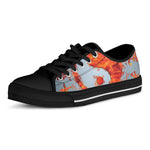 Fire Yin Yang Chinese Zodiac Print Black Low Top Shoes 
