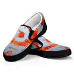 Fire Yin Yang Chinese Zodiac Print Black Slip On Shoes