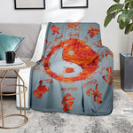 Fire Yin Yang Chinese Zodiac Print Blanket