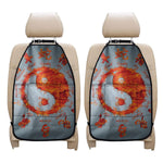 Fire Yin Yang Chinese Zodiac Print Car Seat Organizers