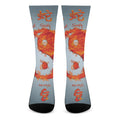 Fire Yin Yang Chinese Zodiac Print Crew Socks