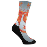 Fire Yin Yang Chinese Zodiac Print Crew Socks