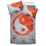 Fire Yin Yang Chinese Zodiac Print Duvet Cover Bedding Set