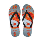 Fire Yin Yang Chinese Zodiac Print Flip Flops