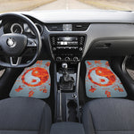 Fire Yin Yang Chinese Zodiac Print Front and Back Car Floor Mats