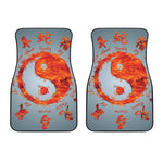 Fire Yin Yang Chinese Zodiac Print Front Car Floor Mats