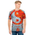 Fire Yin Yang Chinese Zodiac Print Men's T-Shirt