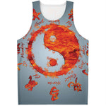 Fire Yin Yang Chinese Zodiac Print Men's Tank Top