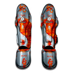 Fire Yin Yang Chinese Zodiac Print Muay Thai Shin Guard