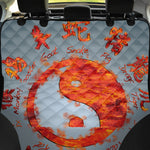Fire Yin Yang Chinese Zodiac Print Pet Car Back Seat Cover