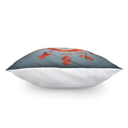 Fire Yin Yang Chinese Zodiac Print Pillow Cover