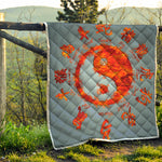 Fire Yin Yang Chinese Zodiac Print Quilt