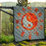 Fire Yin Yang Chinese Zodiac Print Quilt