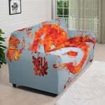Fire Yin Yang Chinese Zodiac Print Sofa Cover