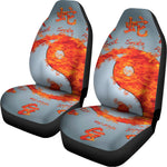 Fire Yin Yang Chinese Zodiac Print Universal Fit Car Seat Covers