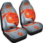 Fire Yin Yang Chinese Zodiac Print Universal Fit Car Seat Covers