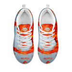 Fire Yin Yang Chinese Zodiac Print White Sneakers