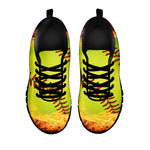 Fireball Softball Print Black Sneakers