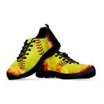 Fireball Softball Print Black Sneakers