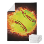 Fireball Softball Print Blanket